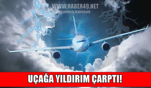 İstanbul-Muş seferini yapan yolcu uçağına yıldırım isabet etti