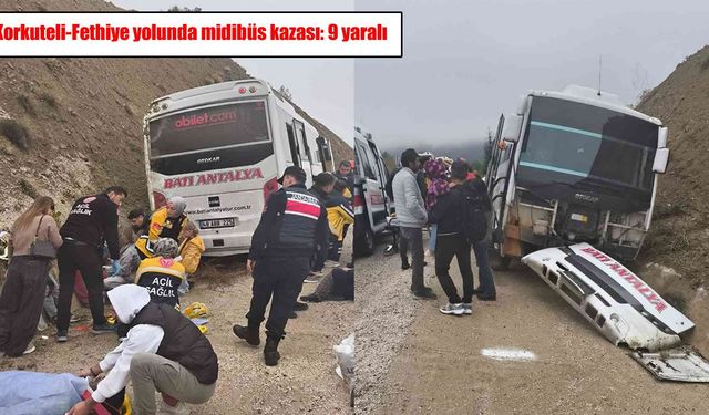 Antalya’da yolcu midibüsü kayalıklara çarptı: 9 yaralı
