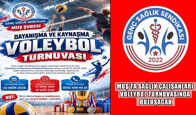 Muş’ta sağlık çalışanları için voleybol turnuvası düzenleniyor