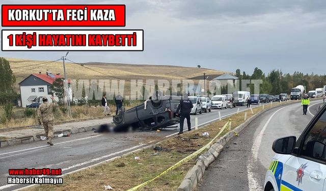 Korkut’ta feci kaza: 1 ölü, 2 yaralı
