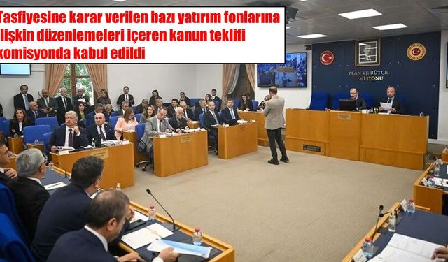 Yatırım fonlarının tasfiyesine ilişkin düzenleme komisyonda kabul edildi
