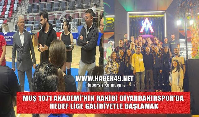 Muş 1071 Akademi Sezonu Megaron İnşaat Diyarbakırspor maçıyla açıyor
