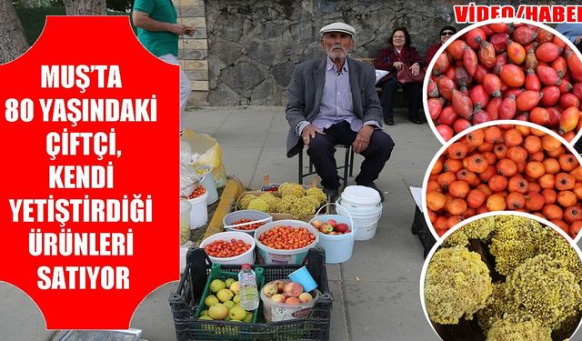 Muş’ta 80 yaşındaki çiftçi yıllardır ürettiği şifa deposu ürünleri satışa sunuyor