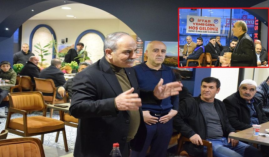 Muş’ta belediye çalışanları ve emeklileri iftarda buluştu