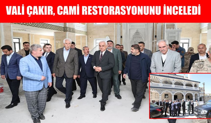 Muş Valisi Çakır, Hasköy Şeyh Muhammed Kazım Camii inşaatını inceledi