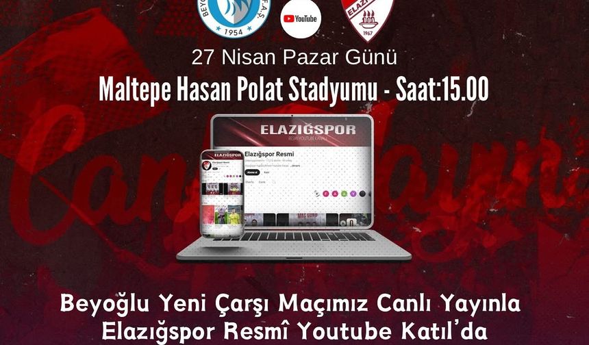 Elazığspor taraftarına canlı yayın müjdesi! Kritik deplasman mücadelesi ekranlarda olacak