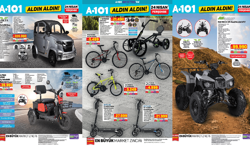 A101 24 Nisan 2025 Aktüel Ürün Kataloğu Yayımlandı: Elektrikli Araçtan Tosta Makinesine Kadar Büyük İndirimler!