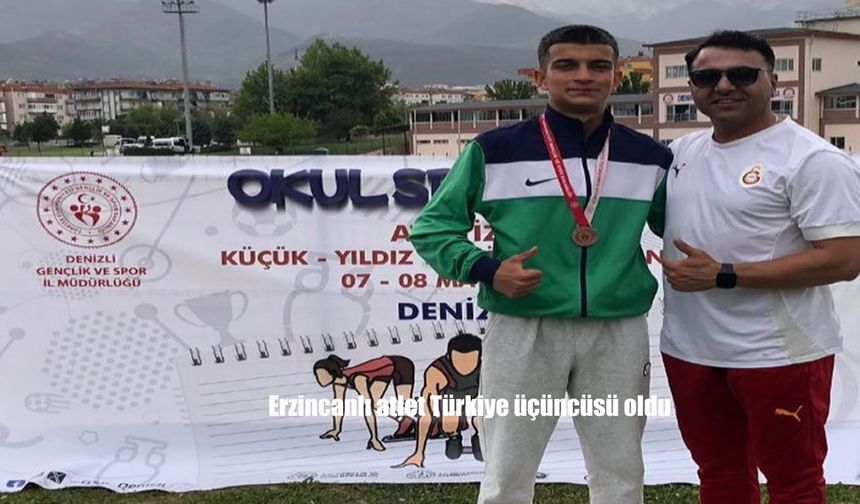 Erzincanlı Atlet Görkem Efe Tan, Türkiye Üçüncüsü Olarak Büyük Başarıya İmza Attı