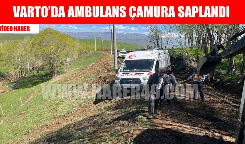 Muş’ta ambulans çamura saplandı: Sağlık ekipleri mahsur kaldı