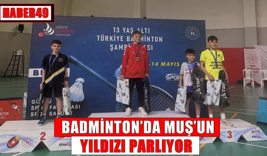 Muş, badmintonda da rakip tanımıyor