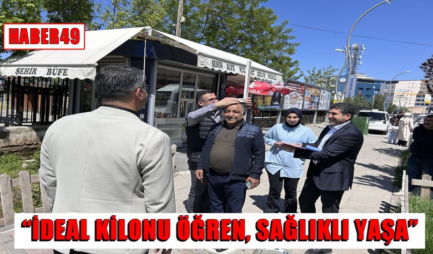 Muş’ta sağlıklı yaşam için boy ve kilolar ölçülüyor
