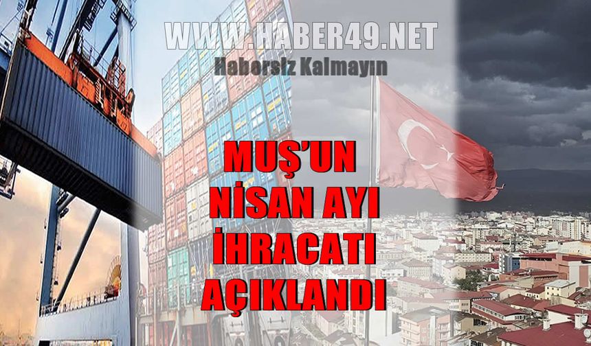 Dış ticaret verileri açıklandı: Muş ihracatta öne çıktı