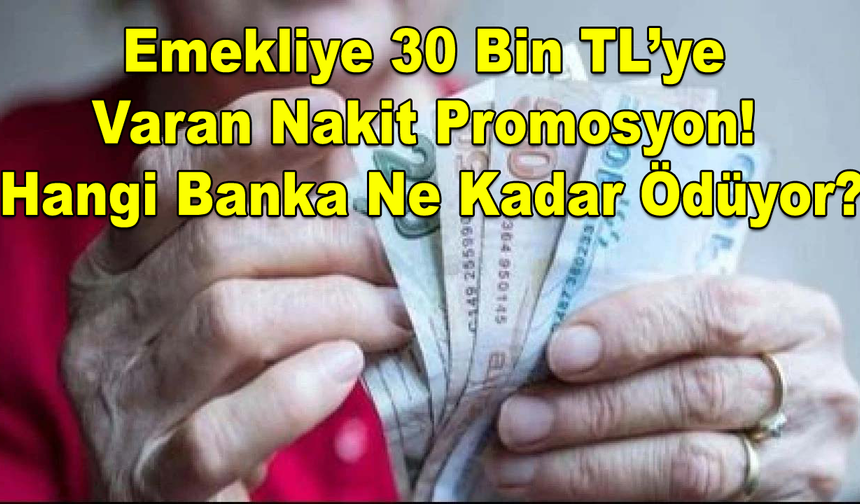 Emekliye 30 Bin TL’ye Varan Nakit Promosyon! Hangi Banka Ne Kadar Ödüyor?