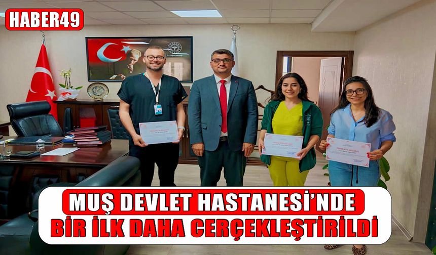 Muş Devlet Hastanesi’nde ilk epidural doğum gerçekleştirildi