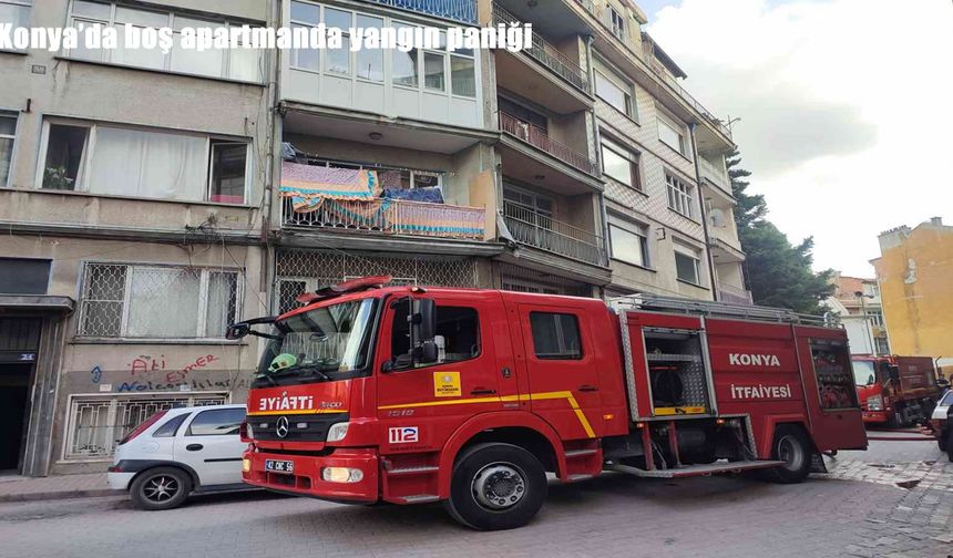 Konya'da Terkedilmiş Apartmanda Korkutan Yangın