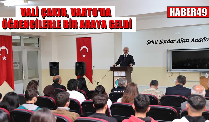 Muş Valisi Çakır'dan Vartolu öğrencilere destek