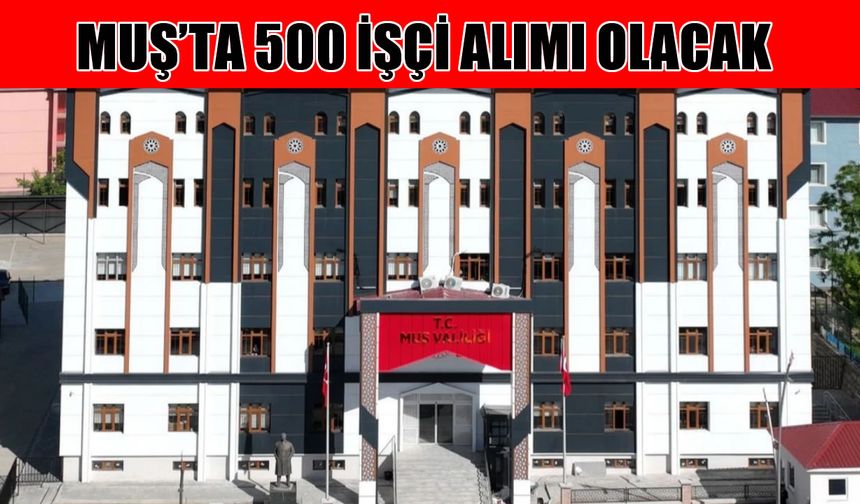 Muş Valiliği'nden istihdam fırsatı: 500 kişilik kontenjan açıldı