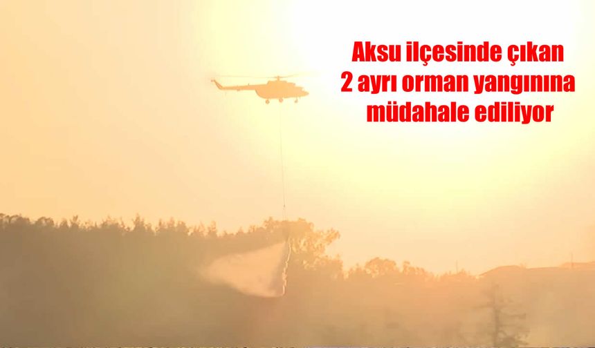 Antalya Aksu’da Korkutan Orman Yangını! Sera ve Yerleşim Alanları Tehlike Altında