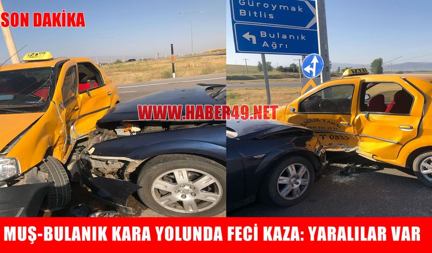 Muş-Bulanık kara yolunda trafik kazası: 5 yaralı