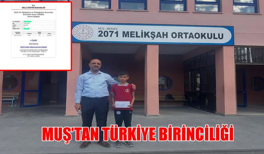 İOKBS’de büyük başarı: Türkiye birincisi Muş’tan
