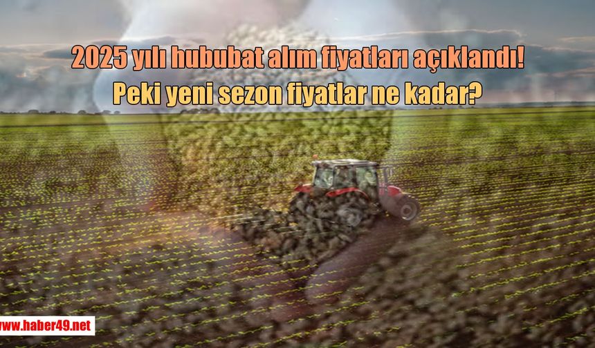 TMO, 2025 hububat alım fiyatlarını açıkladı