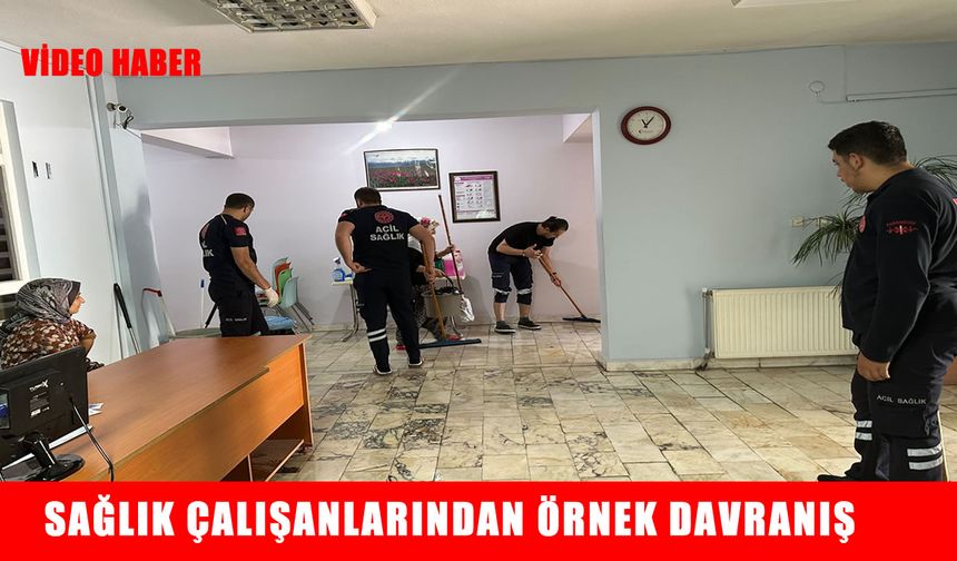 Muş’ta sağlık çalışanlarından örnek temizlik çalışması
