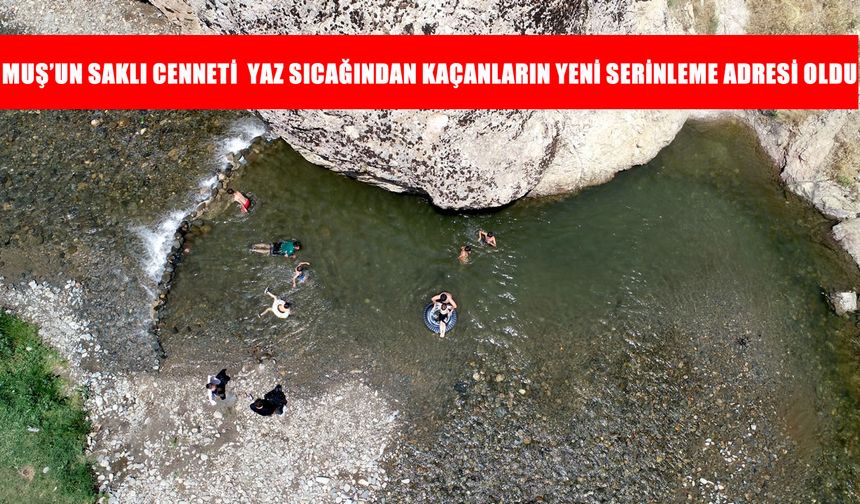 Muş'taki Kızılağaç Kanyonu sıcaktan bunalanların uğrak yeri oldu
