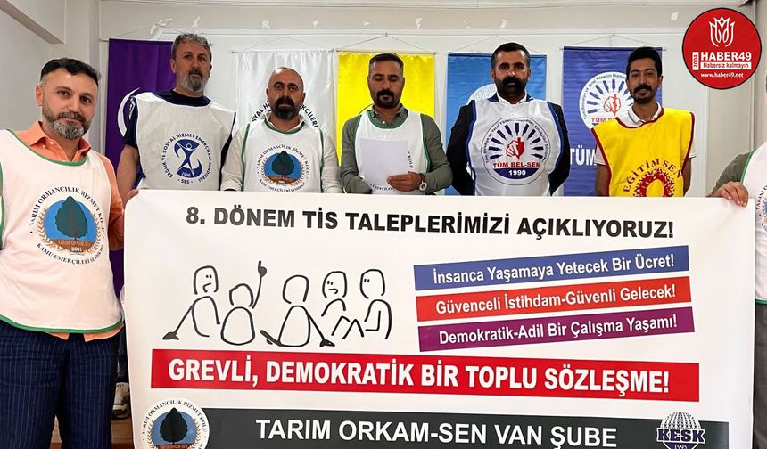 Muş’ta KESK Tarım Orkam-Sen İl Temsilcisi Galip Atay’dan kamu emekçilerine toplu sözleşme çağrısı