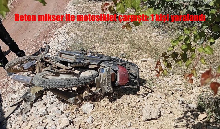 Malatya Doğanşehir’de Beton Mikser ile Motosiklet Çarpıştı: 1 Yaralı