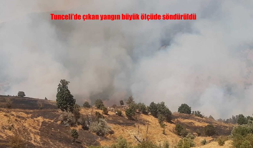 Tunceli’nin Hozat İlçesinde Otluk Alanda Başlayan Yangın Korkuttu