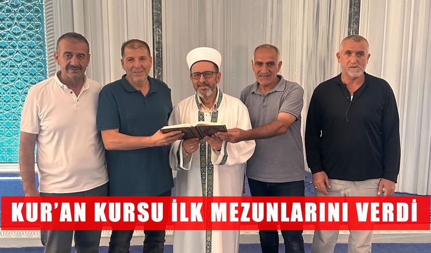 Muş İmami Şafii Camii’nde başlatılan Kur’an Kursu ilk mezunlarını verdi
