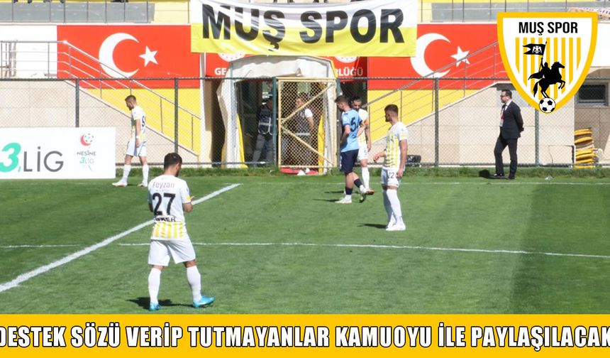 Muşspor’a destekler gelmeye devam ediyor: 7 söz daha tutuldu