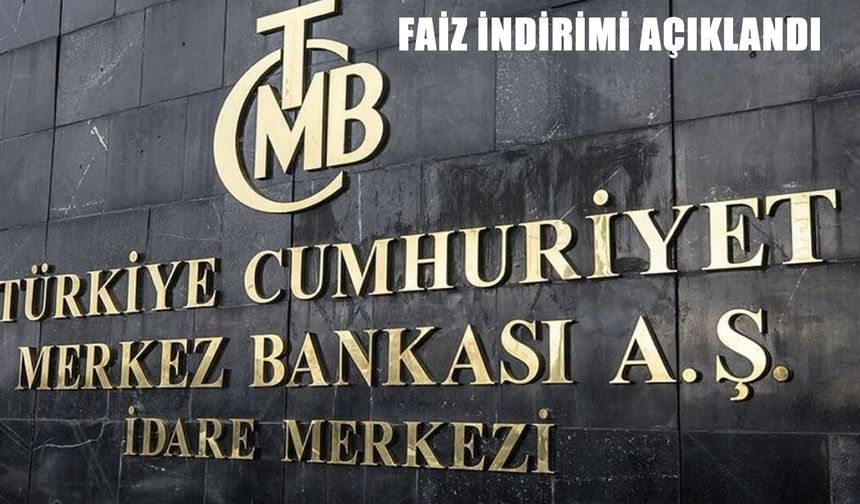 Merkez Bankası faiz indirimine gitti: Politika faizi yüzde 43’e çekildi
