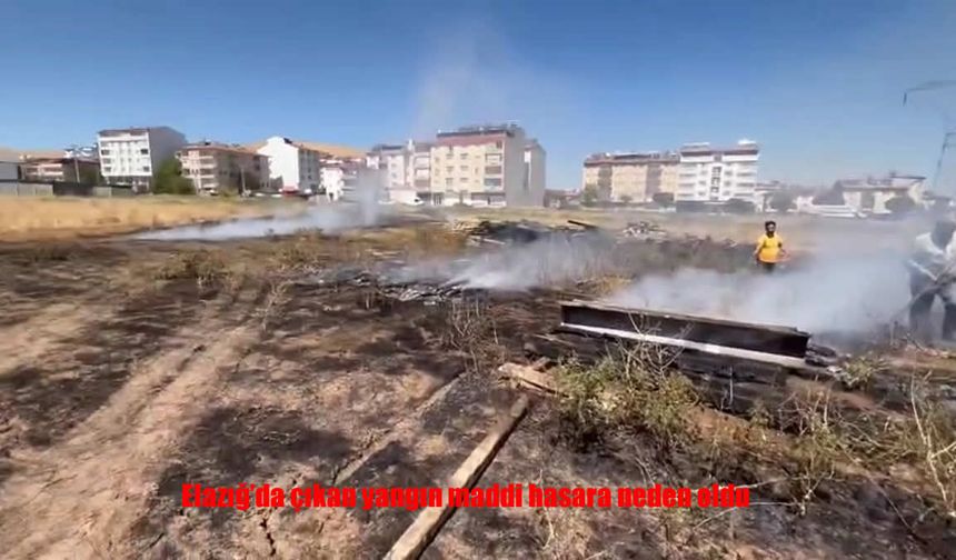 Elazığ Kovancılar’da Yangın: İnşaat Kalıpları Küle Döndü