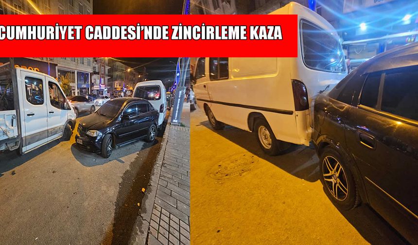 Muş’ta pikap park halindeki üç araca çarptı