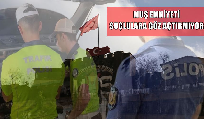 Muş Emniyeti suçlulara göz açtırmadı: 13 binden fazla kişi sorgulandı, aranan kişiler yakalandı