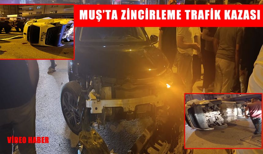 Muş’ta zincirleme kaza: 2 yaralı