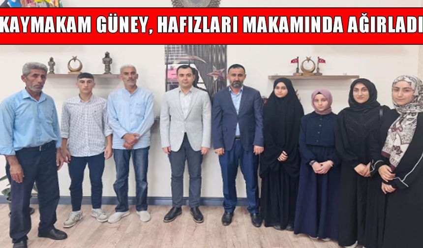 Hafızlık eğitimi alan kız öğrenciler, Hasköy Kaymakamlığı'nda ağırlandı