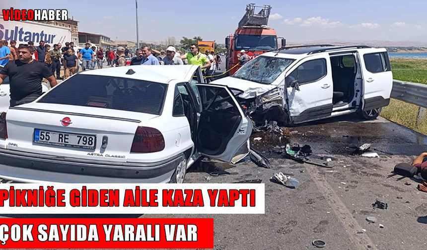 Muş’tan Ahlat’a pikniğe giden aile kaza yaptı: 3'ü ağır, 8 yaralı