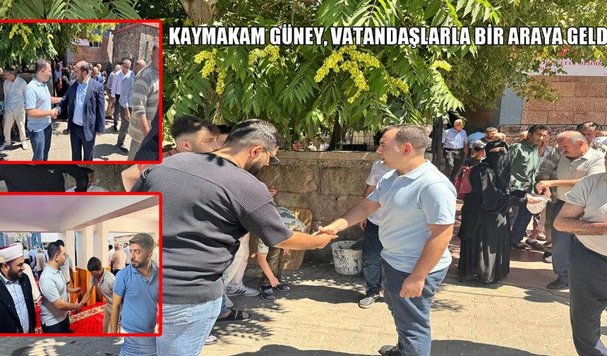 Hasköy Kaymakamı Güney, cuma namazından sonra vatandaşlarla bir araya geldi