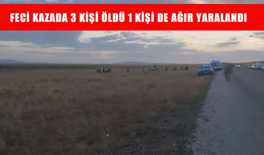 Malazgirtli aile Erzurum’da kaza yaptı: 3 ölü, 1 yaralı