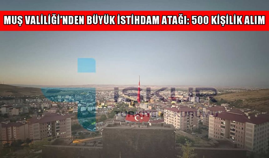Muş Valiliği bünyesindeki kurumlara 500 personel alınacak