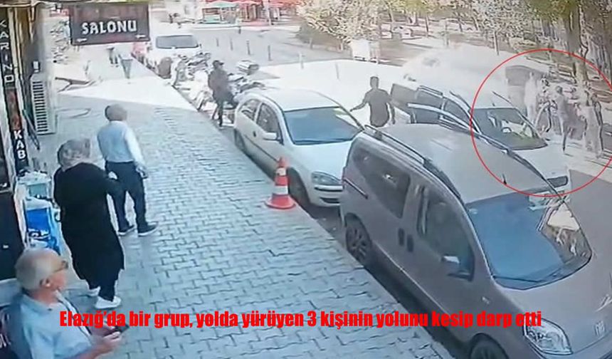 Elazığ’da Yolda Yürüyen 3 Kişi Darp Edildi