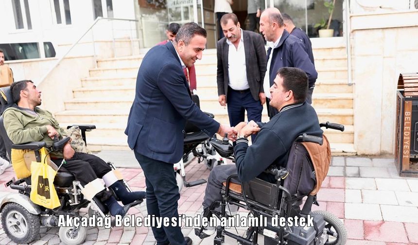 Akçadağ Belediyesi’nden anlamlı destek