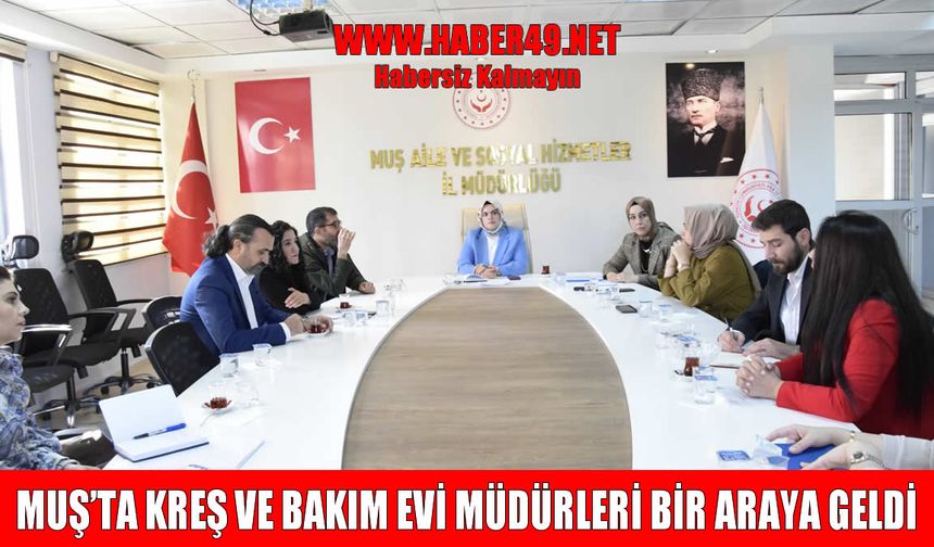 Muş’ta kreş ve bakım evi müdürleri hizmet kalitesini artırmak için toplandı