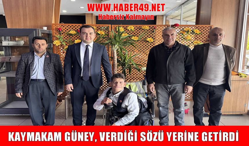 Hasköy Kaymakamı Güney, verdiği sözü yerine getirdi