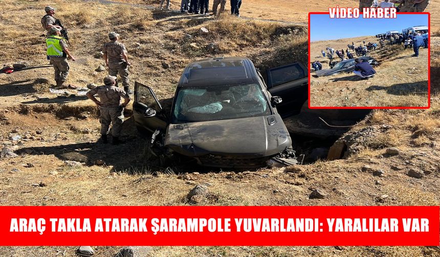 Muş’ta takla atan araç şarampole uçtu: 3 yaralı