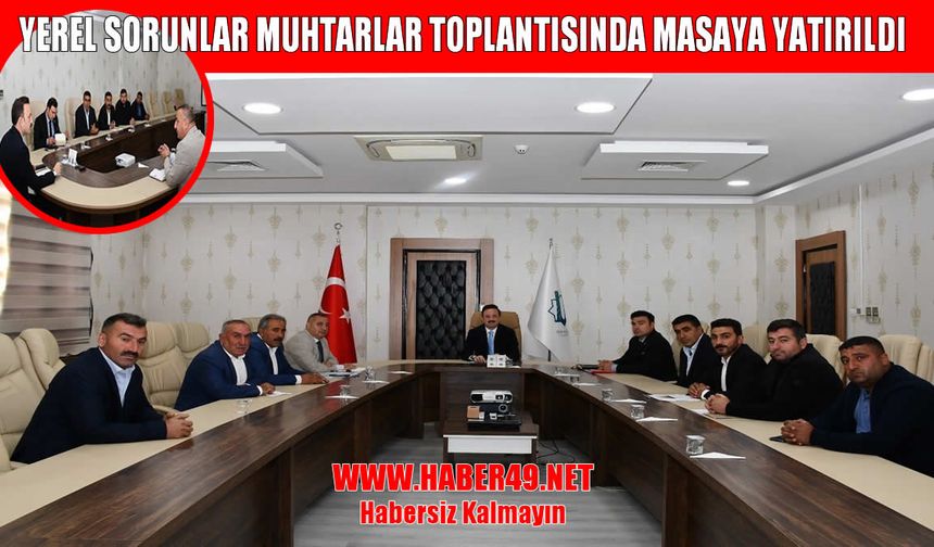 Malazgirt Kaymakamı Bayram, muhtarların sorunlarını dinledi