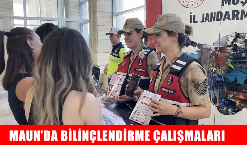 Muş'ta jandarmadan üniversite öğrencilerine trafik ve kadına şiddetle mücadele eğitimi