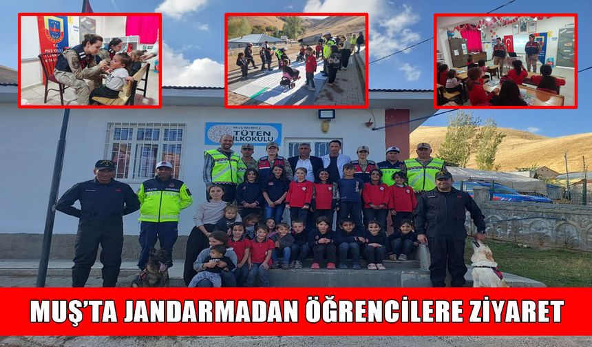 Muş Jandarma’dan öğrencilere eğlenceli trafik ve güvenlik eğitimi